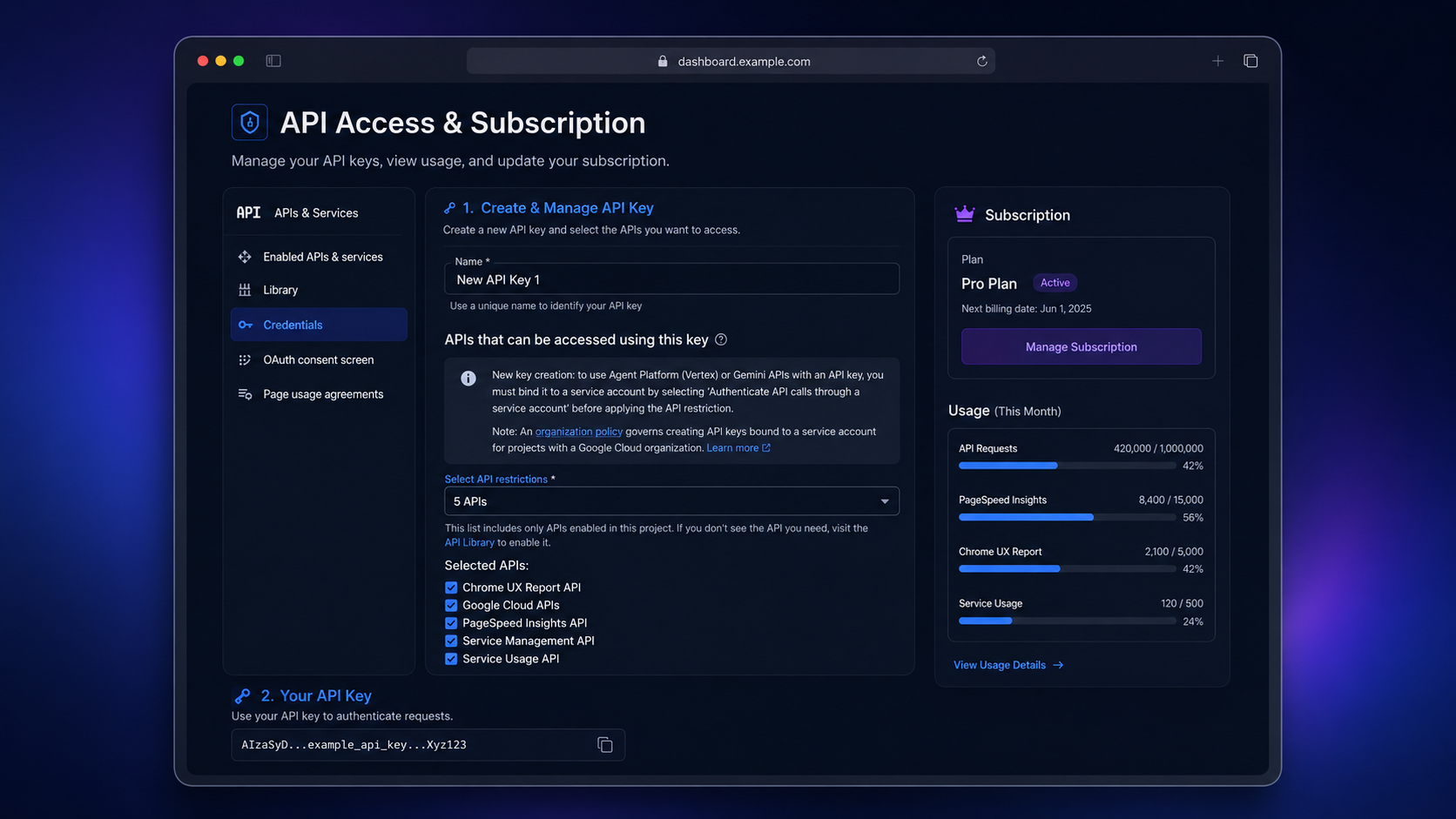 Google Cloud Console API Key Setup