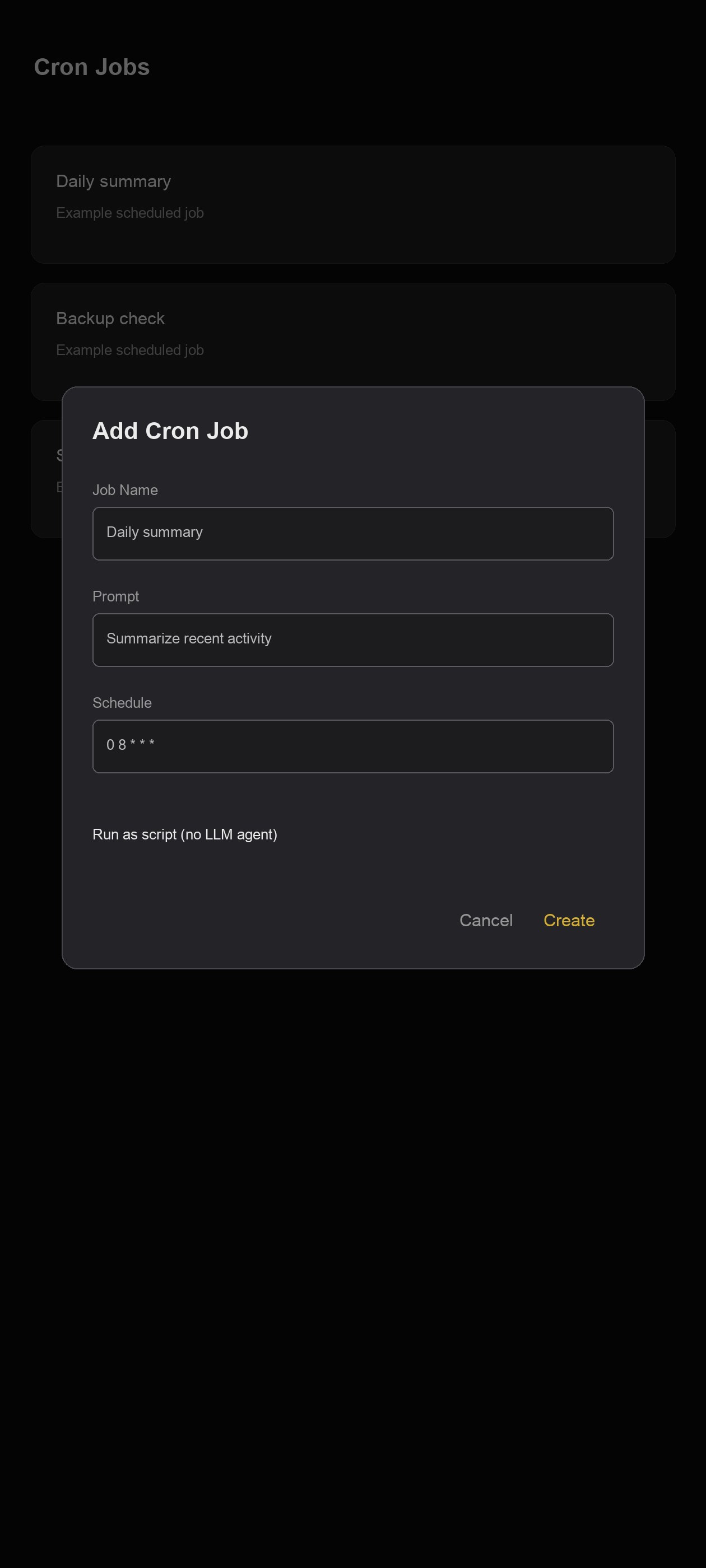 Add cron job
