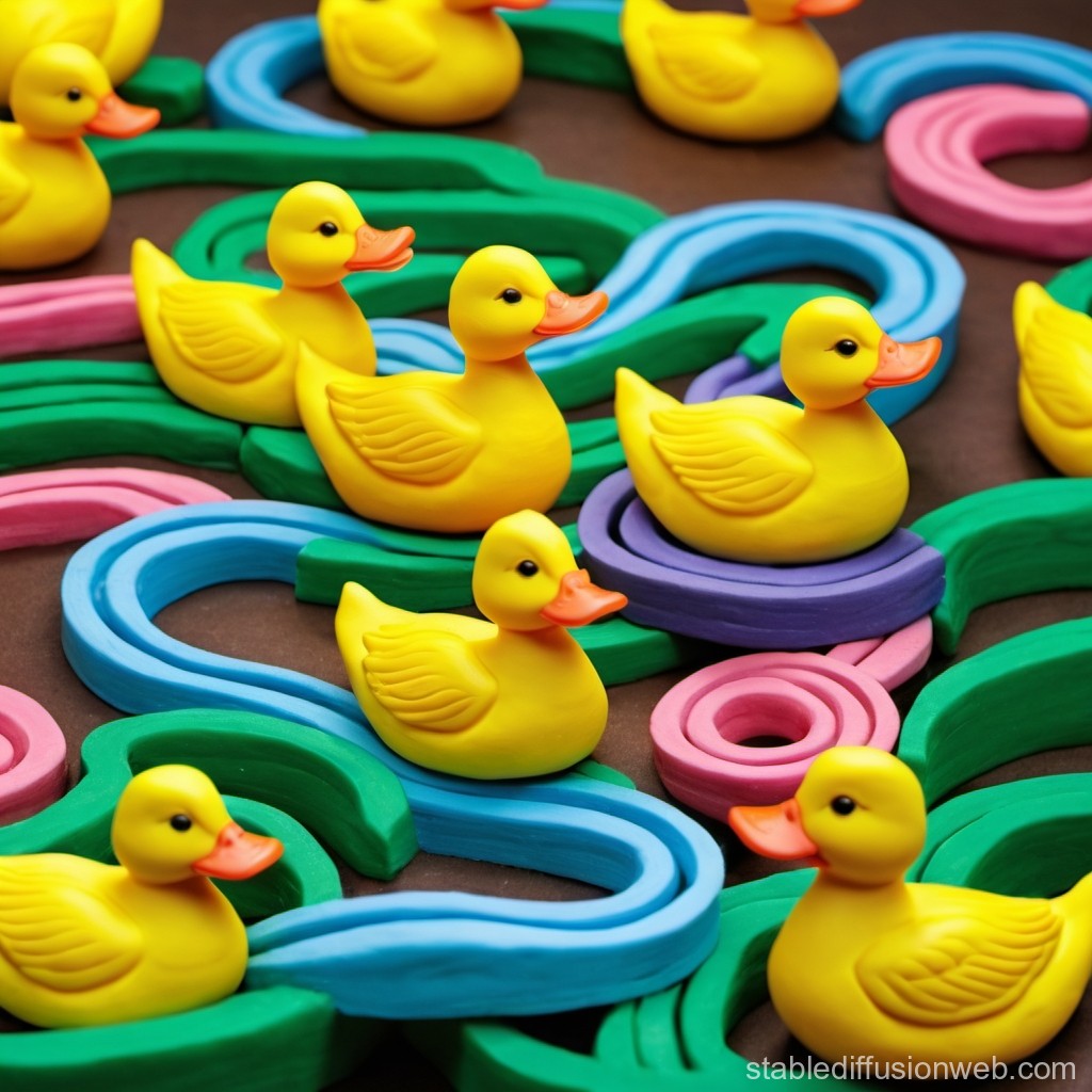 Ducks filling Space-Filling Curves