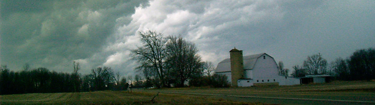 Clouds of an incoming hail storm