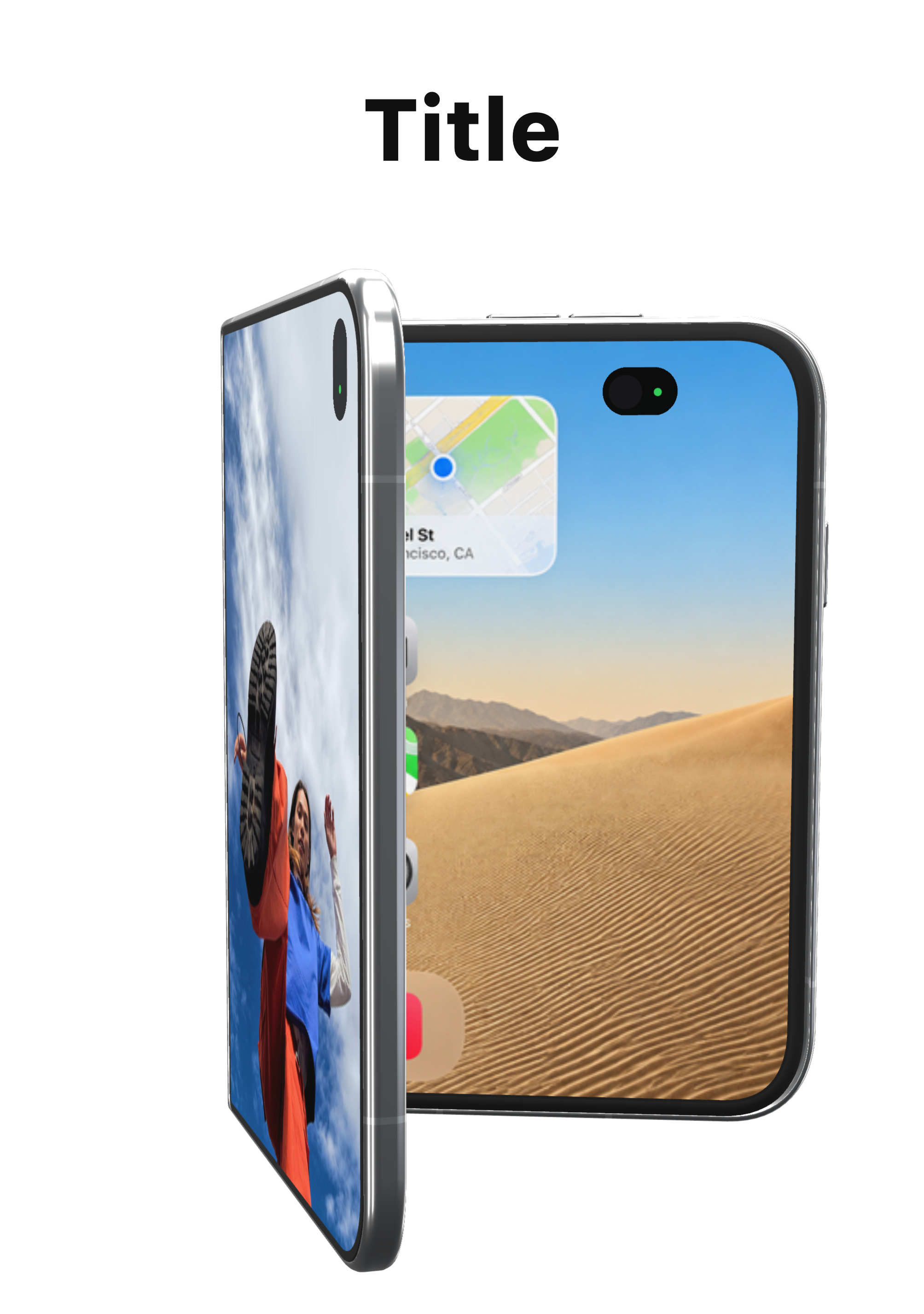 iPhone Duo inner-display Store screenshot with the device open in 3D