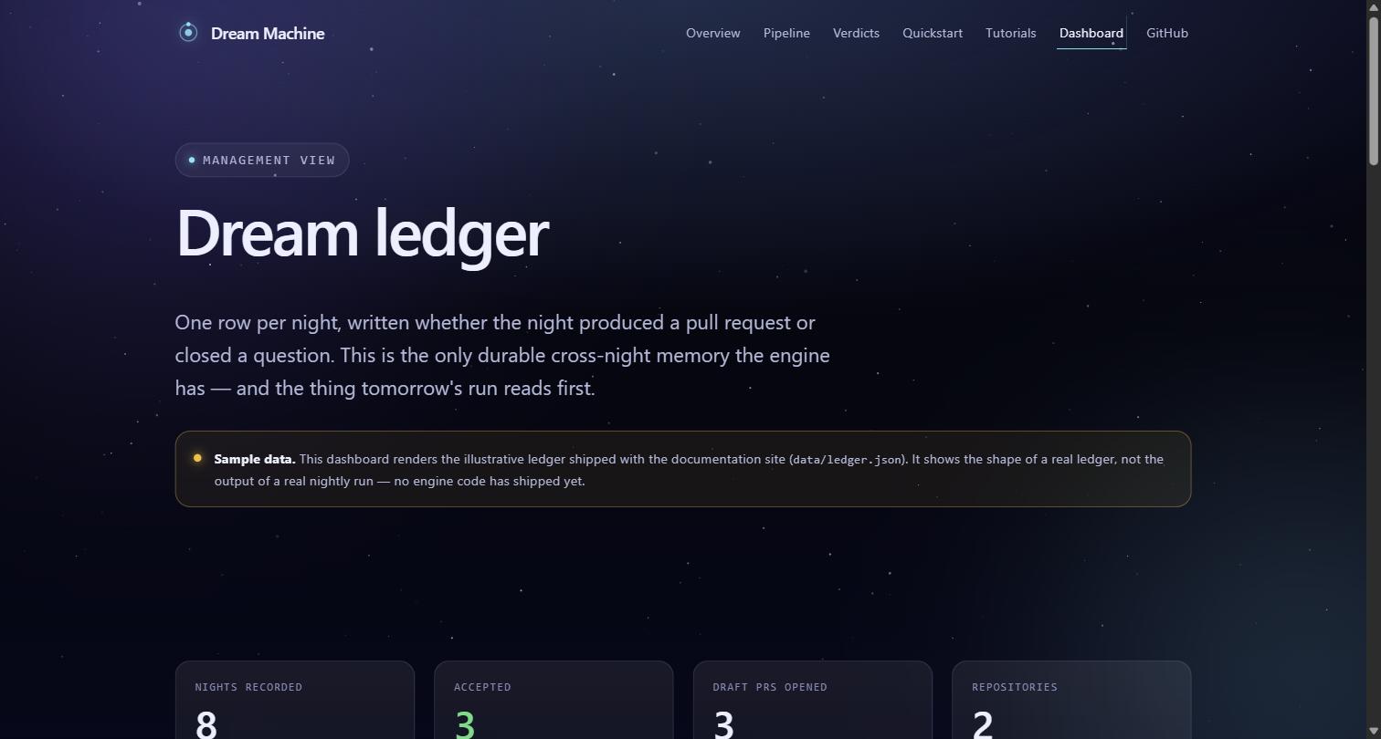 The Dream Machine management console
