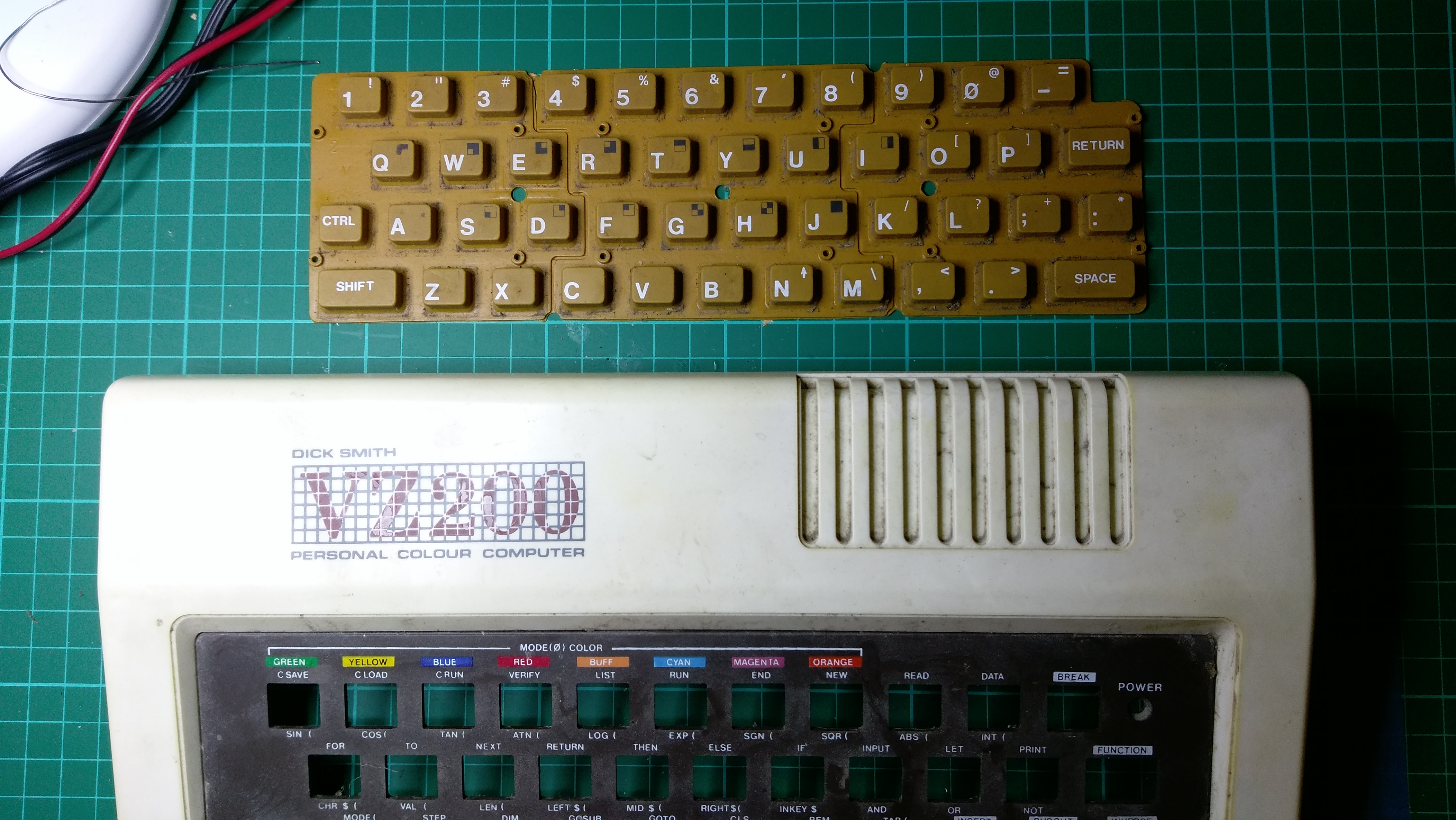 Keyboard Membrane Before Cleaning