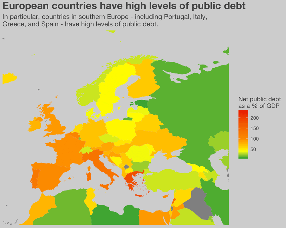 How to map public debt data with ggplot2