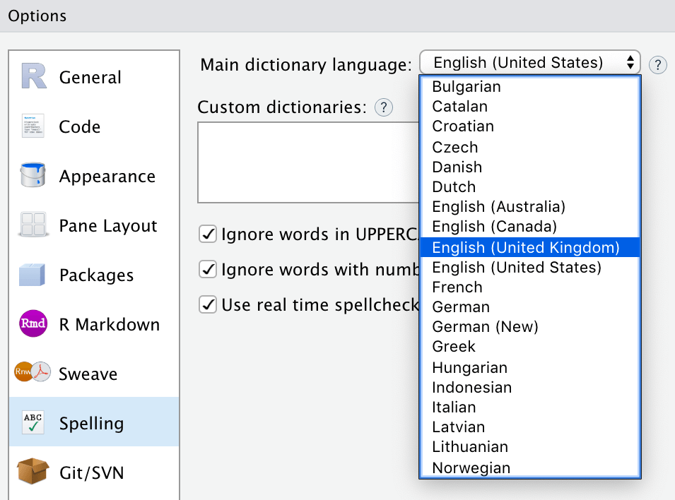 RStudio 1.3 Preview: Real Time Spellchecking