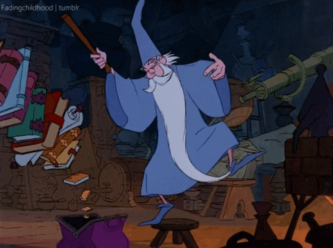 a gif for wizard from cartoon