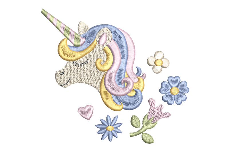Uki the Unicorn 2 free embroidery design
