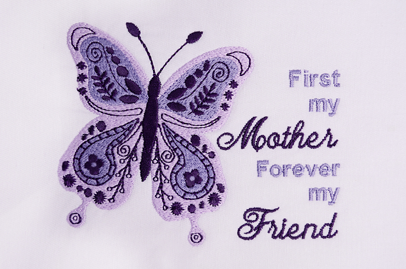 Butterfly free embroidery design