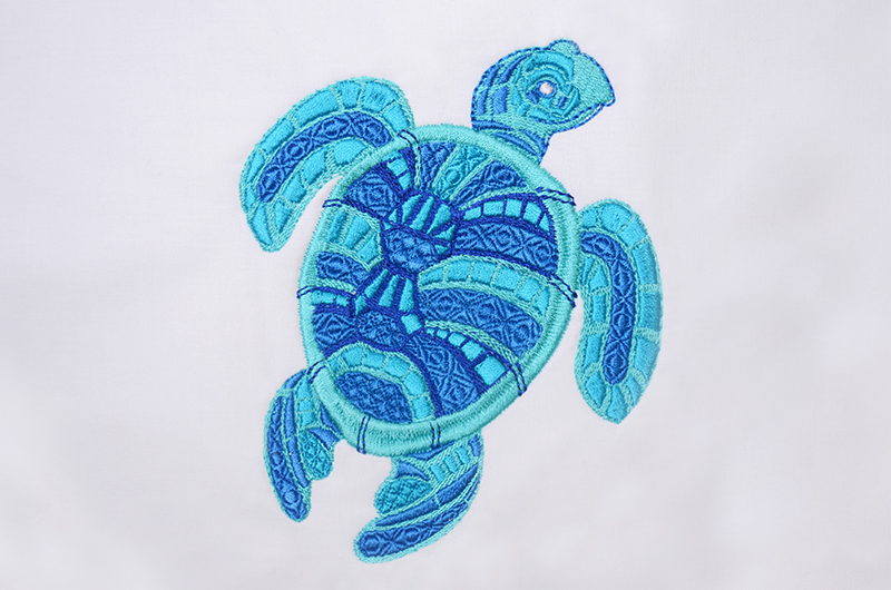 Blue Turtle 1 free embroidery design