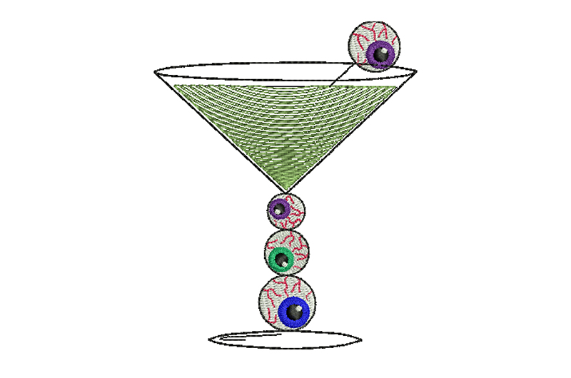 Eyeballs Cocktail free embroidery design