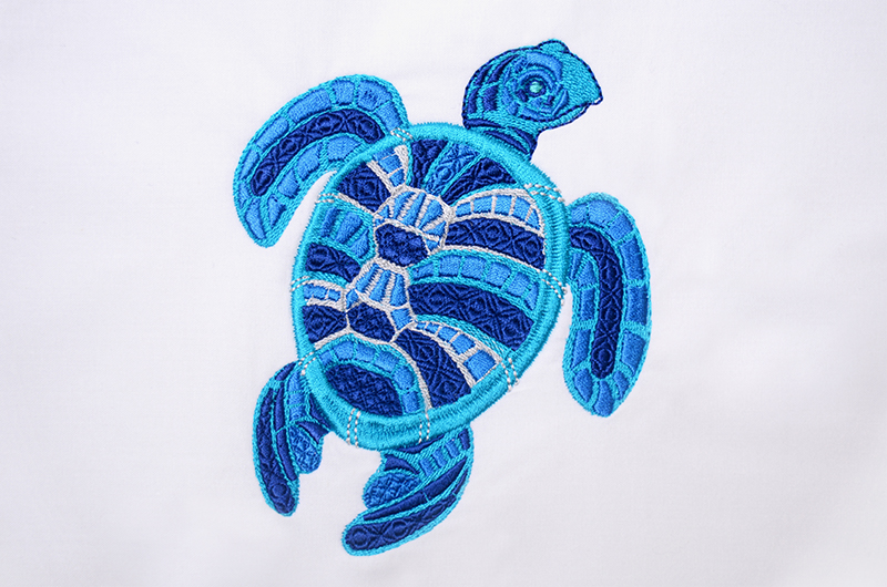 Dark Blue Turtle 1 free embroidery design