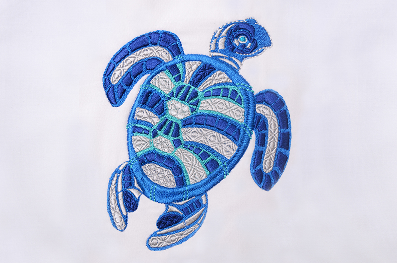 Dark Blue Turtle 2 free embroidery design