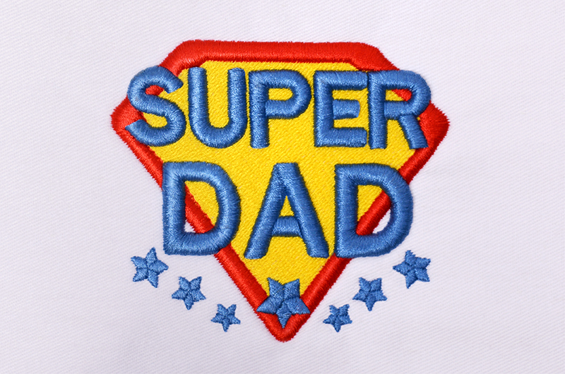 Super Dad free embroidery design