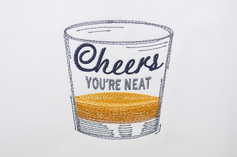 Father's Day Whisky Glass free embroidery design