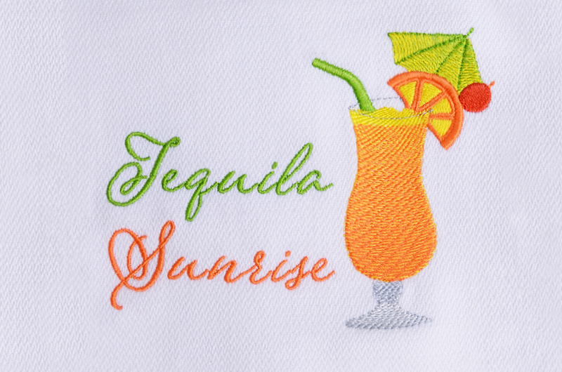 Tequila Sunrise free embroidery design