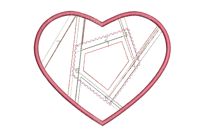 Crazy Patch Heart free embroidery design