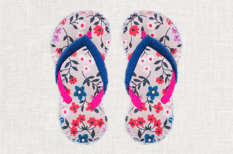 Flip-Flop Appliqué free embroidery design