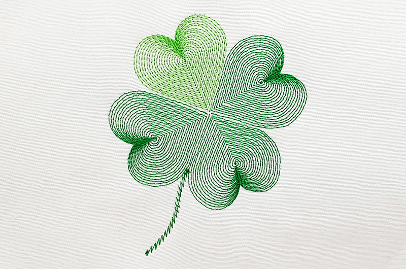 Lucky Clover free embroidery design