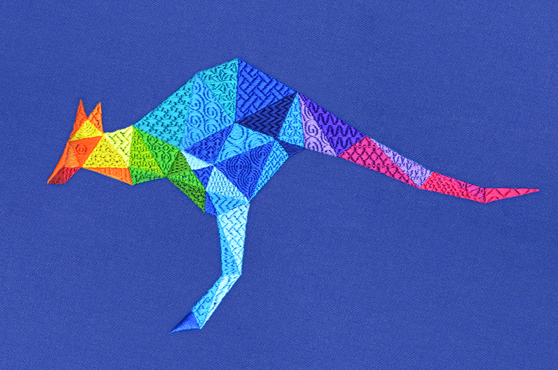 Kangaroo free embroidery design