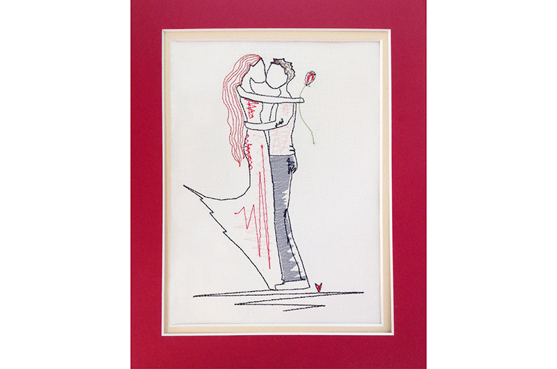 Valentine Rose free embroidery design