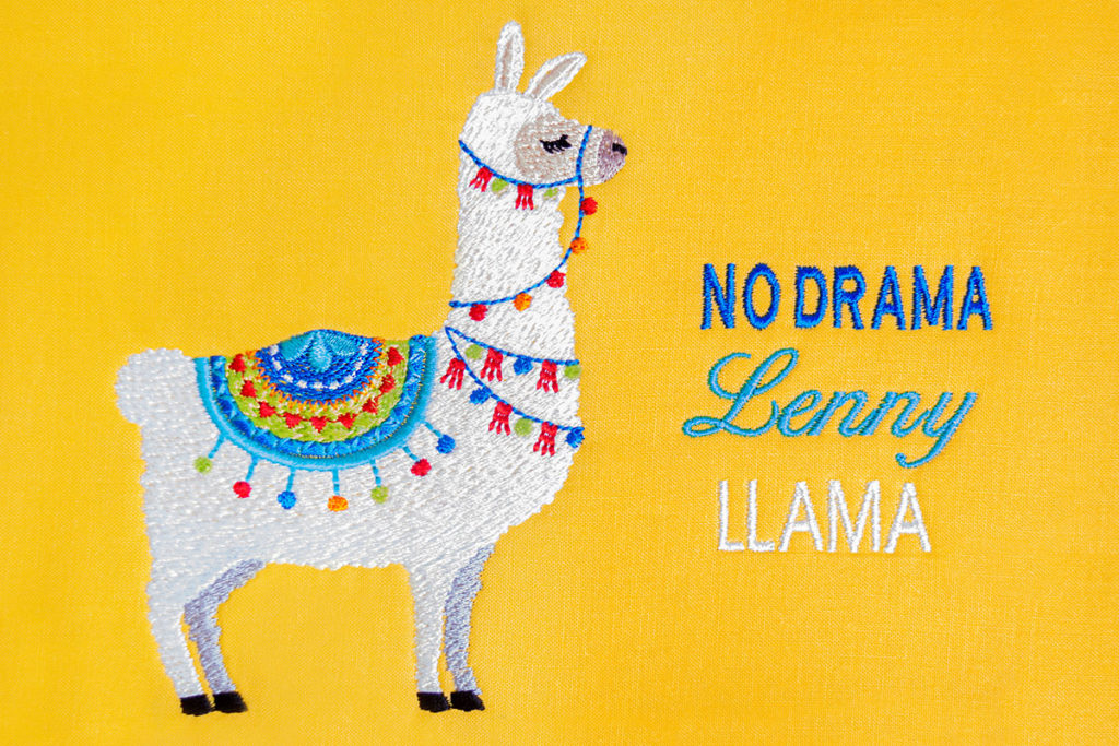 Lenny Llama free embroidery design