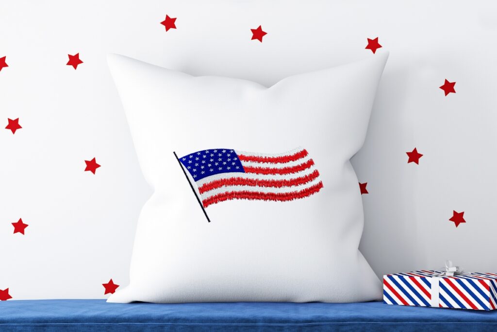 US Flag free embroidery design