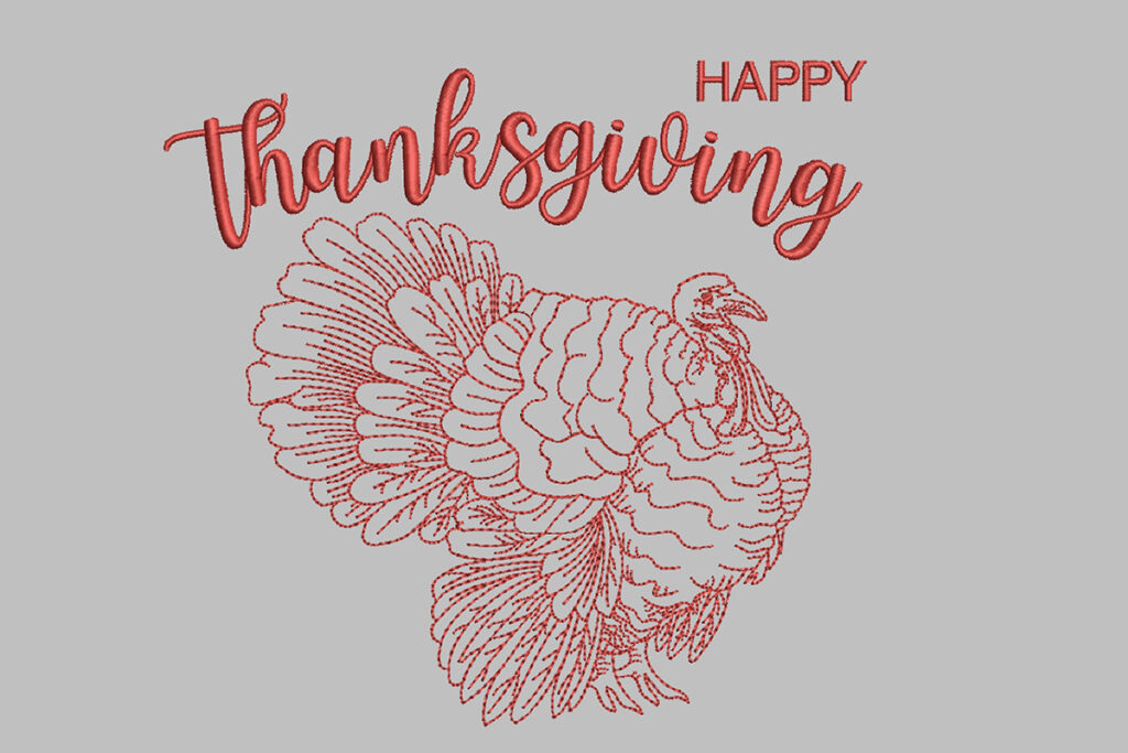 Thanksgiving Turkey free embroidery design