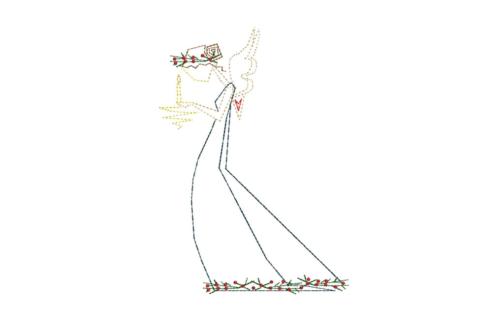 Forever Mine Christmas Angel free embroidery design