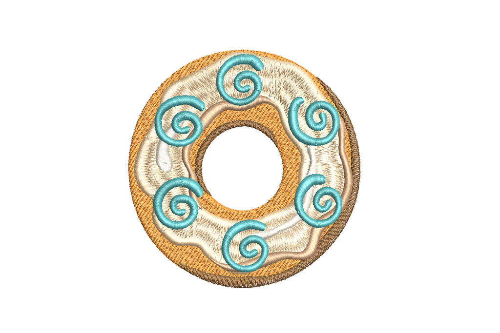 Donut with Swirls free embroidery design