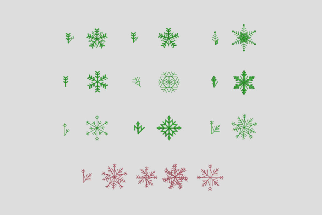 Snowflakes free embroidery design