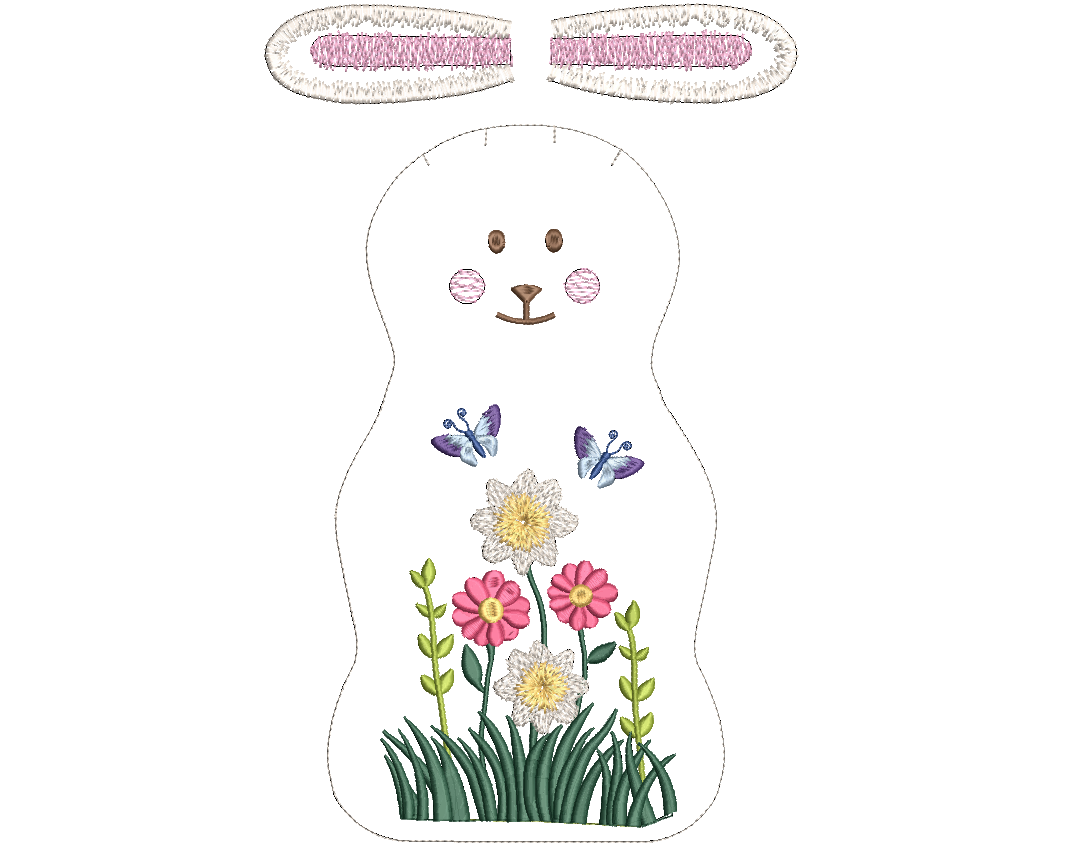 Easter Bunny ITH free embroidery design