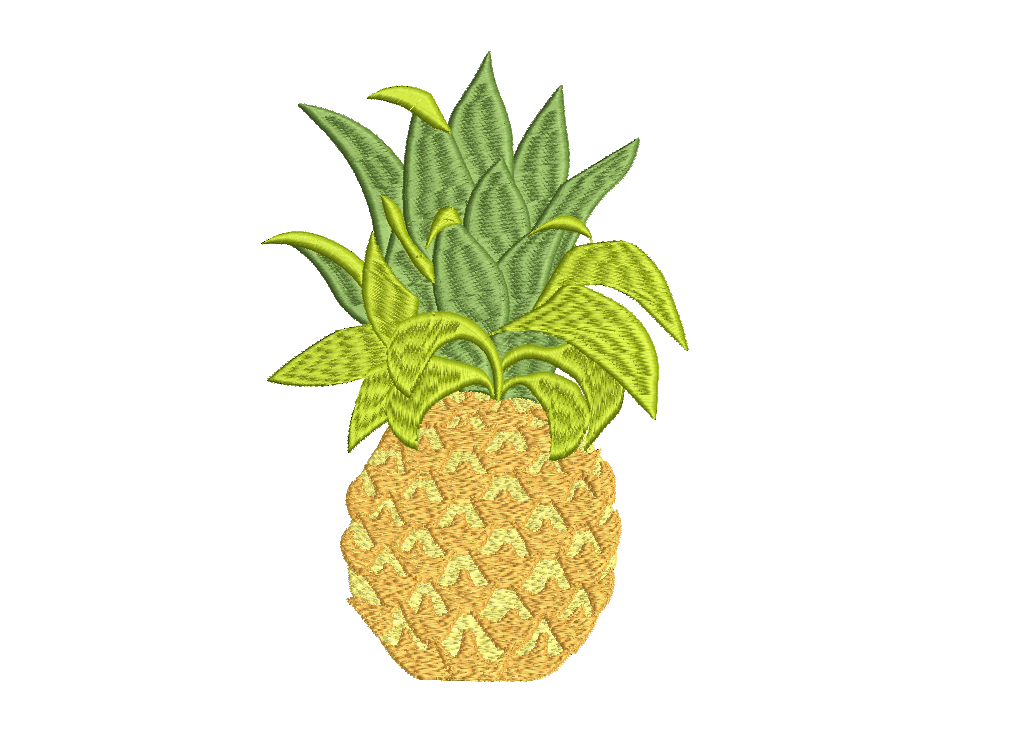 Juicy Pineapple free embroidery design