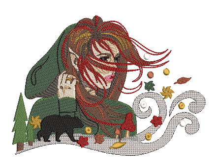 Autumn Wind free embroidery design
