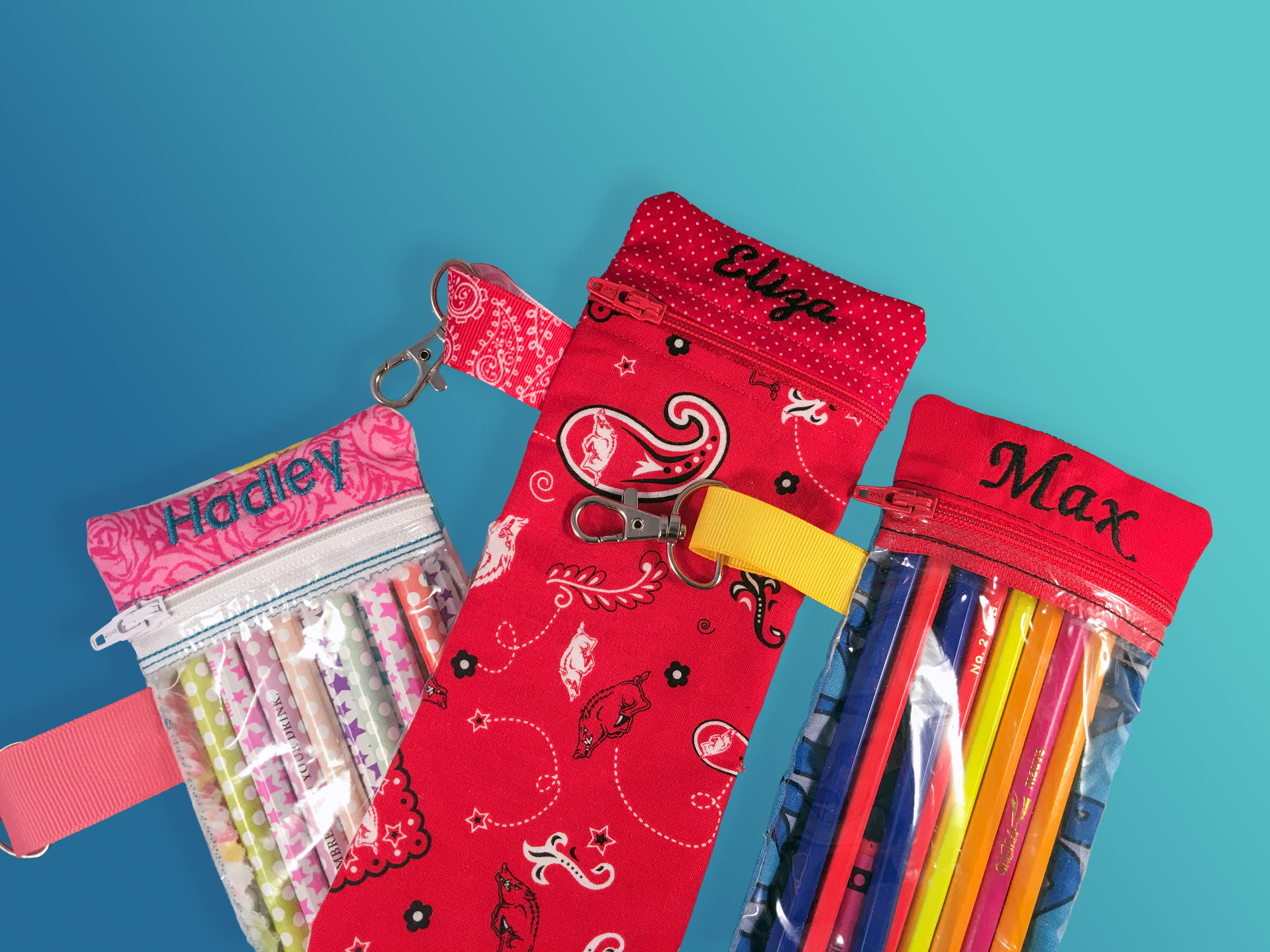Pencil Case free embroidery design