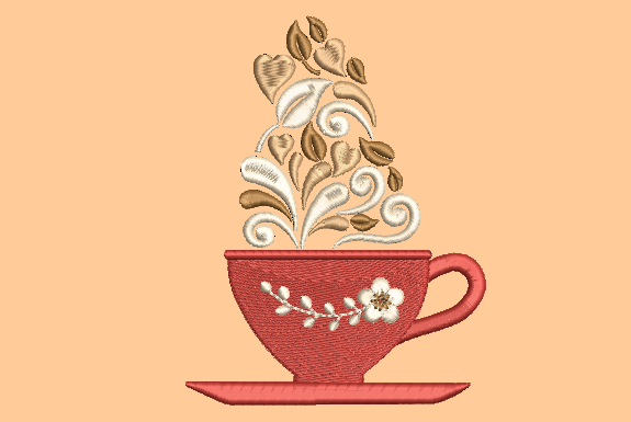 Teacup free embroidery design