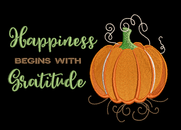 Thanksgiving Pumpkin free embroidery design