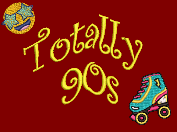 Totally 90s free embroidery design
