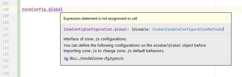 IDE documentation for zoneConfig