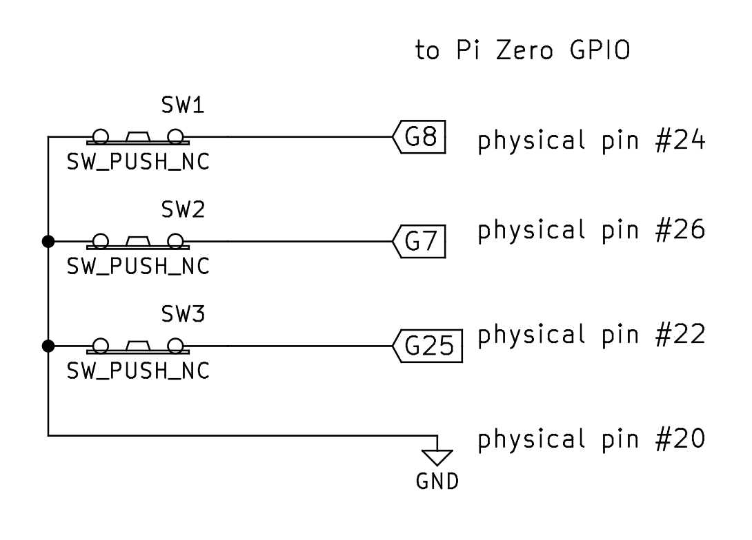 Three normally-closed contact sensors