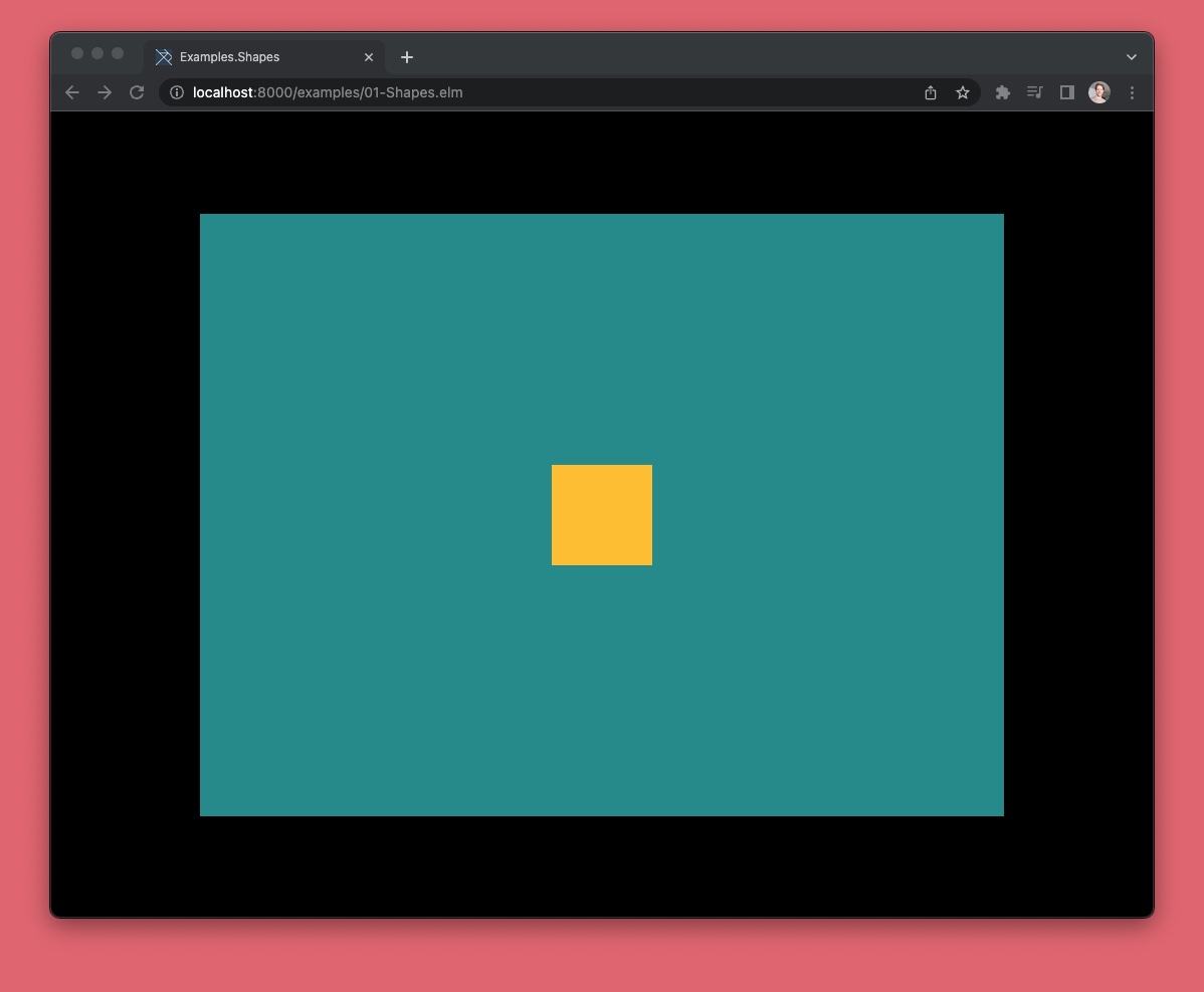 A screenshot of a yellow rectangle