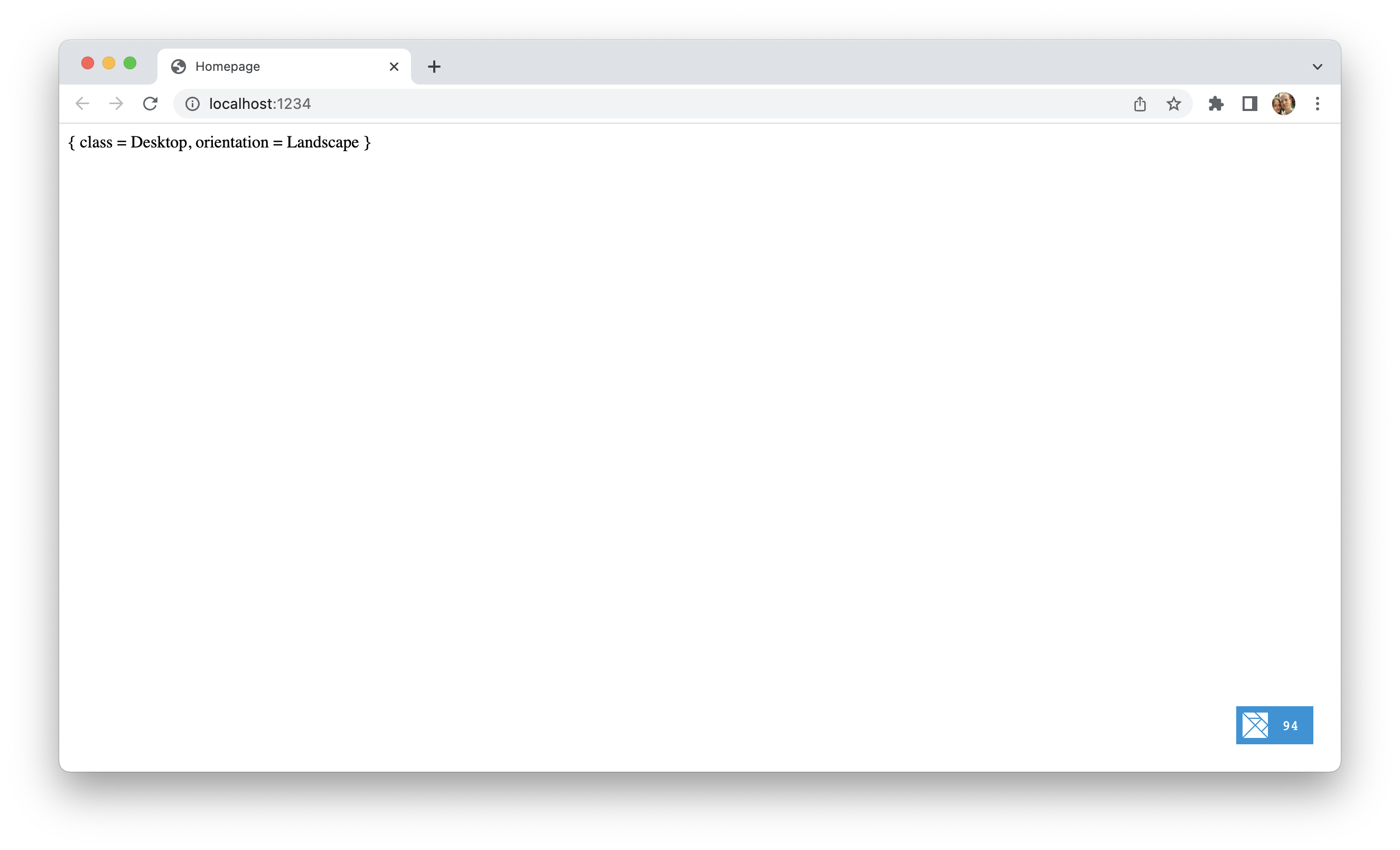 A webpage showing "Desktop"