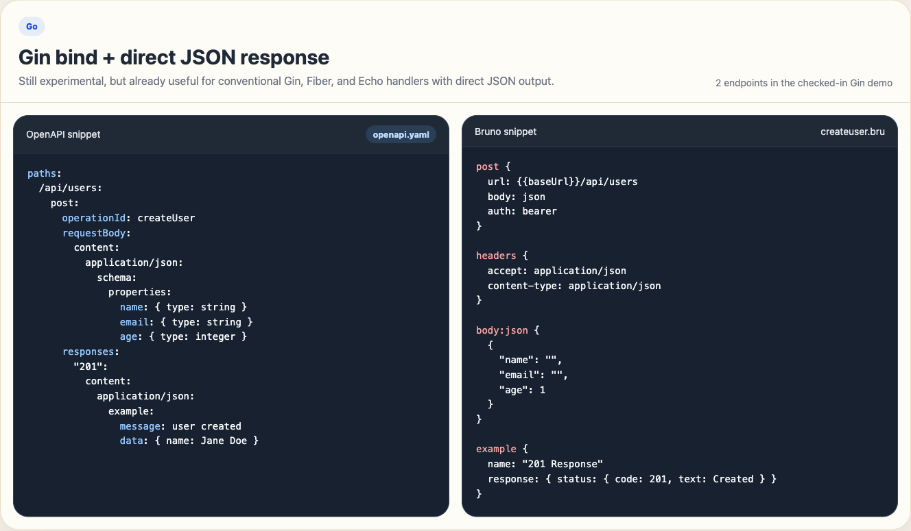 Go output preview