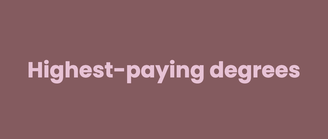 Highest-paying degrees banner