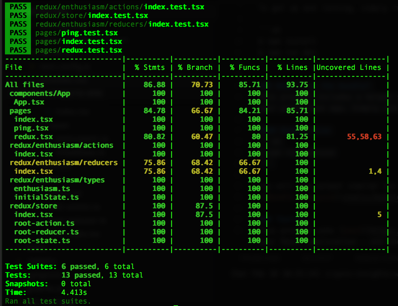 Code coverage