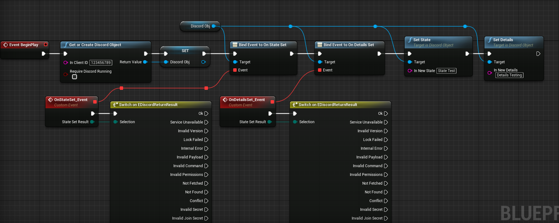 Example Setup in Blueprint