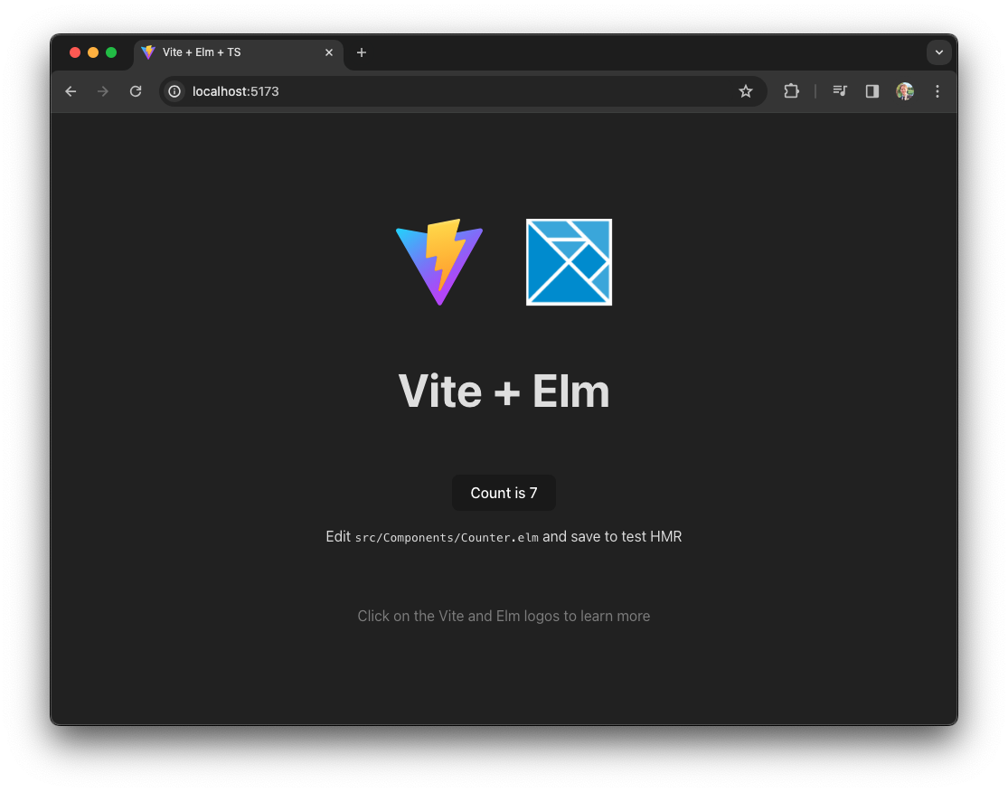Vite + Elm working