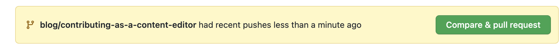 Create a Pull Request Dialogue