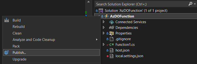 Publish Function to Azure 1