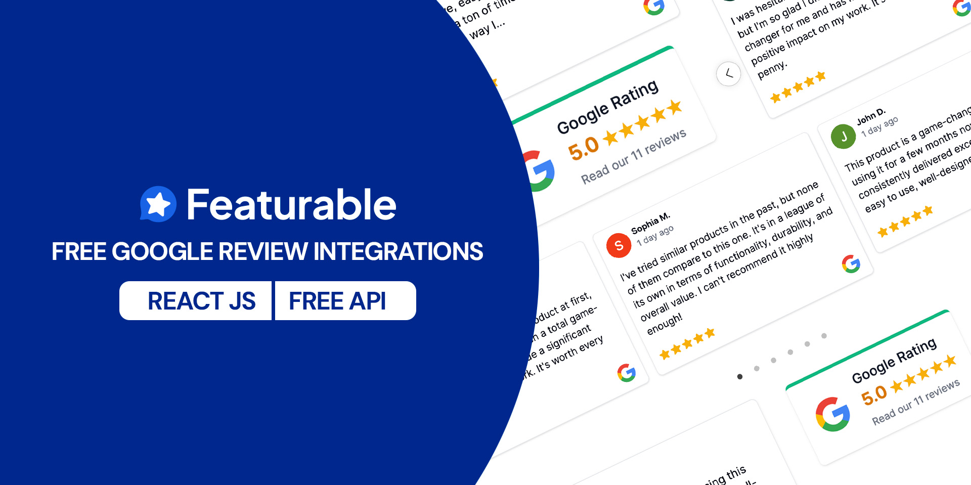 React Google Reviews Integration by Featurable