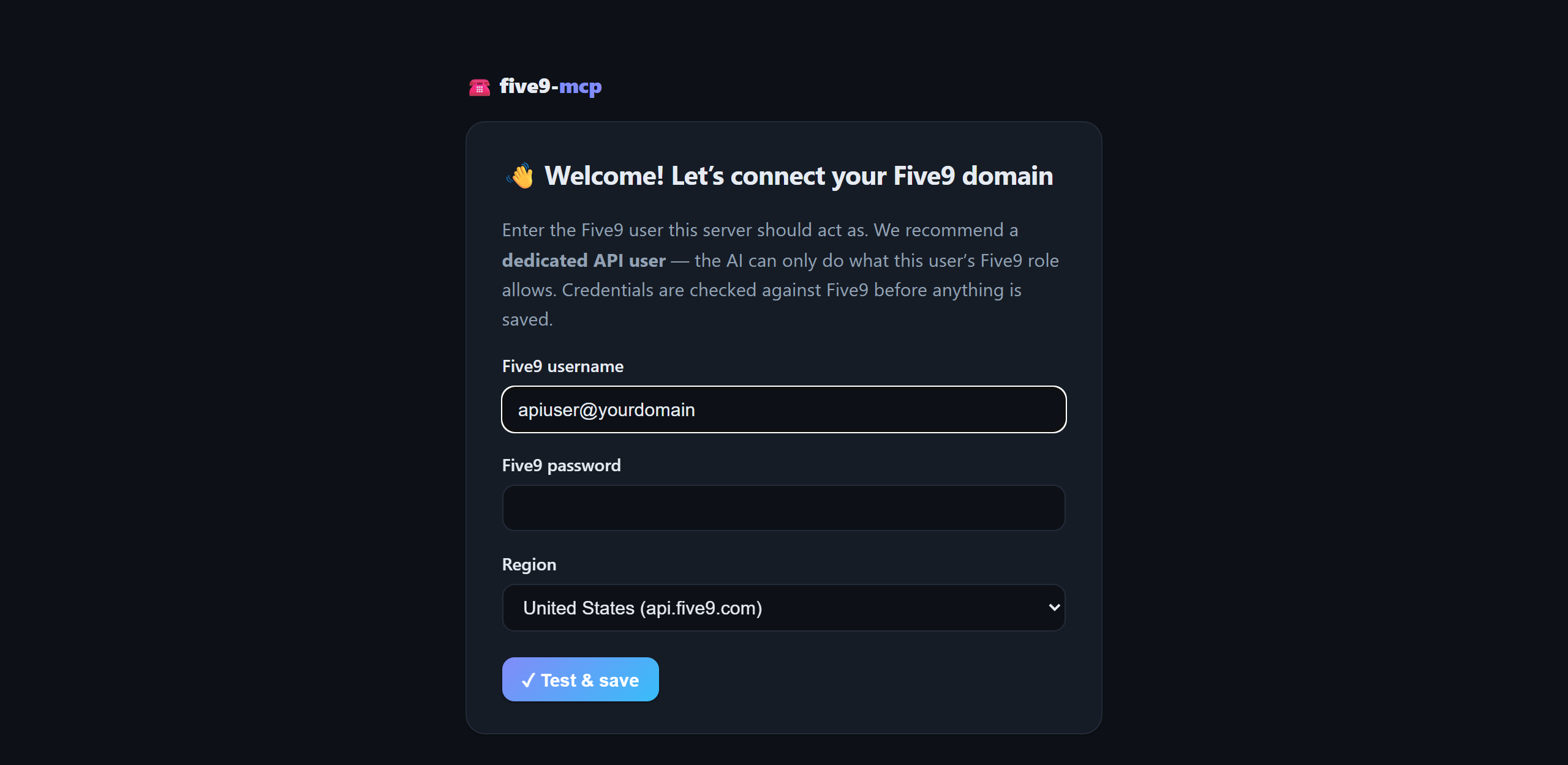 The in-browser setup wizard